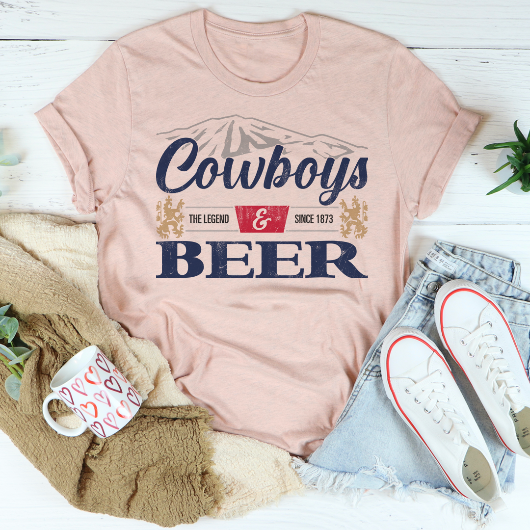 Cowboys & Beer Tee shopmerchmallow Cowboys & Beer Tee