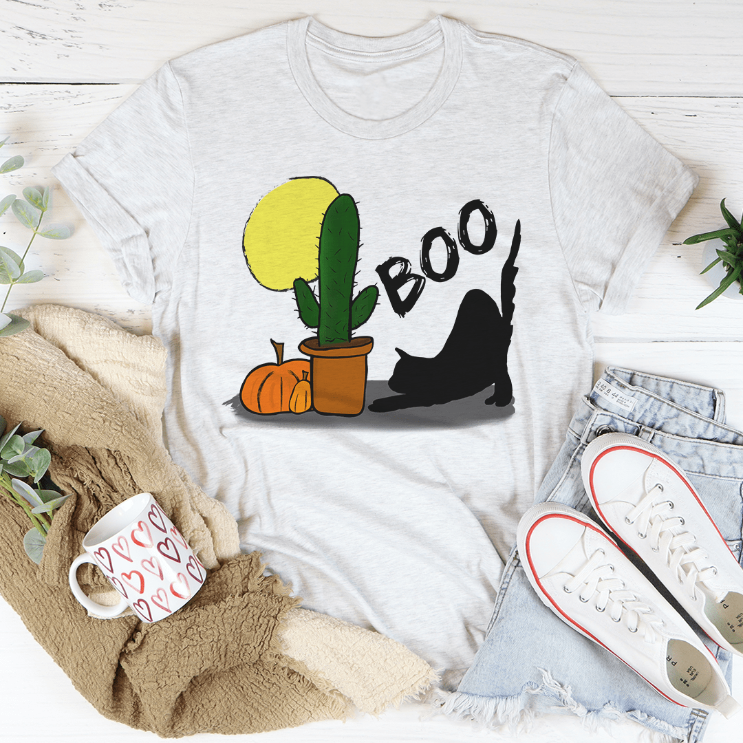 Boo Black Cat Tee shopmerchmallow Boo Black Cat Tee