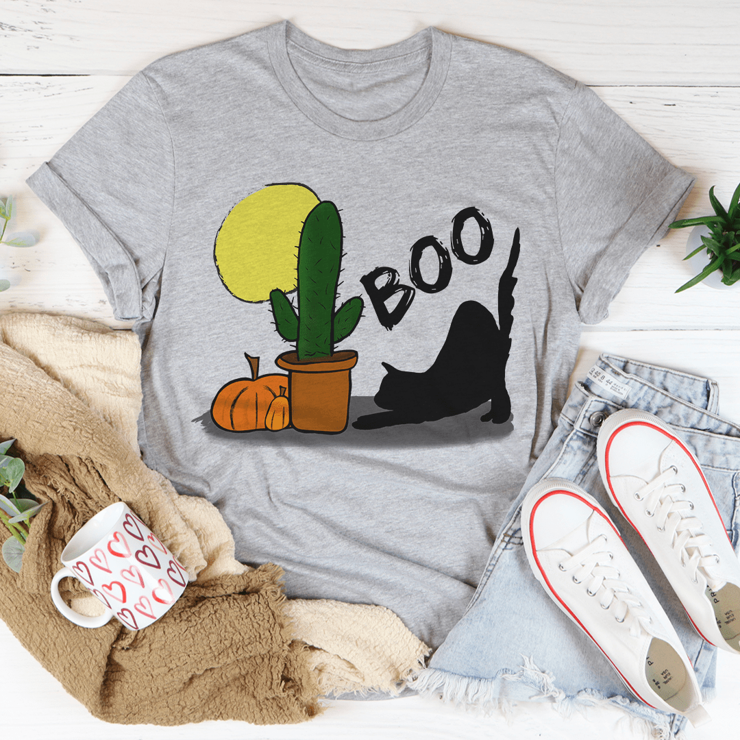Boo Black Cat Tee shopmerchmallow Boo Black Cat Tee