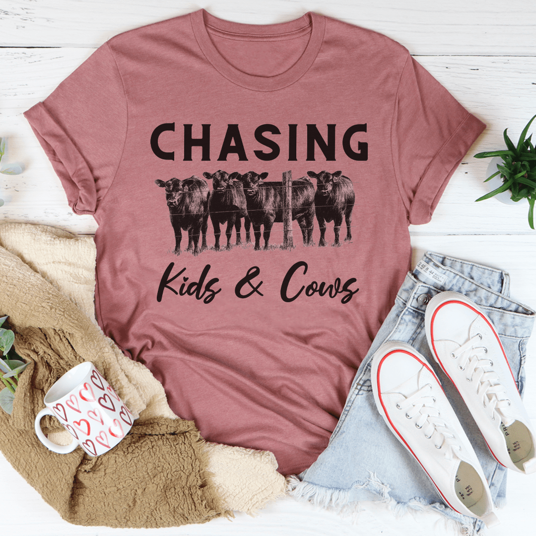 Chasing Kids & Cows Tee shopmerchmallow Chasing Kids & Cows Tee