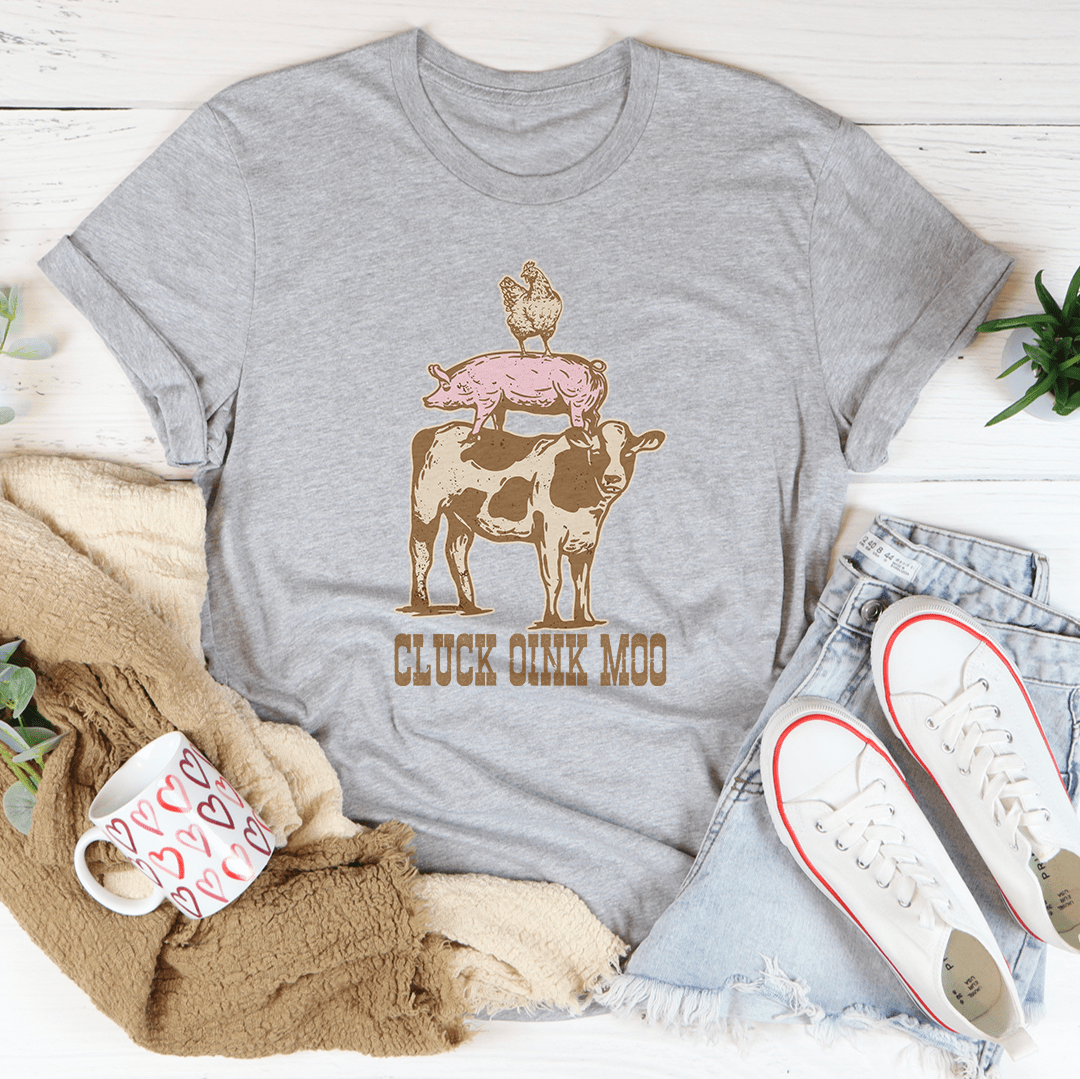 Cluck Oink Moo Tee shopmerchmallow Cluck Oink Moo Tee