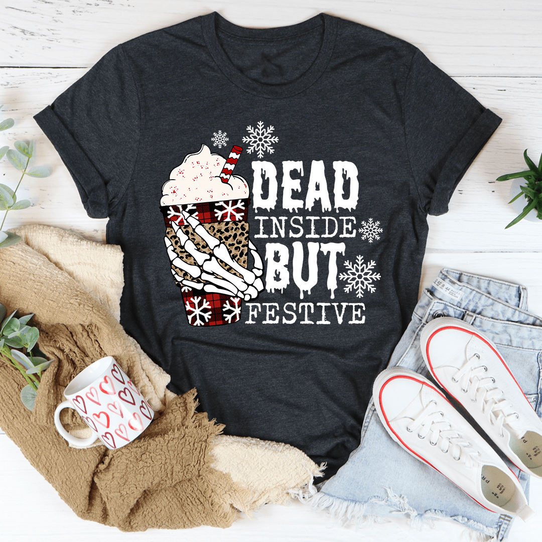 Dead Inside But Festive Tee shopmerchmallow Dead Inside But Festive Tee