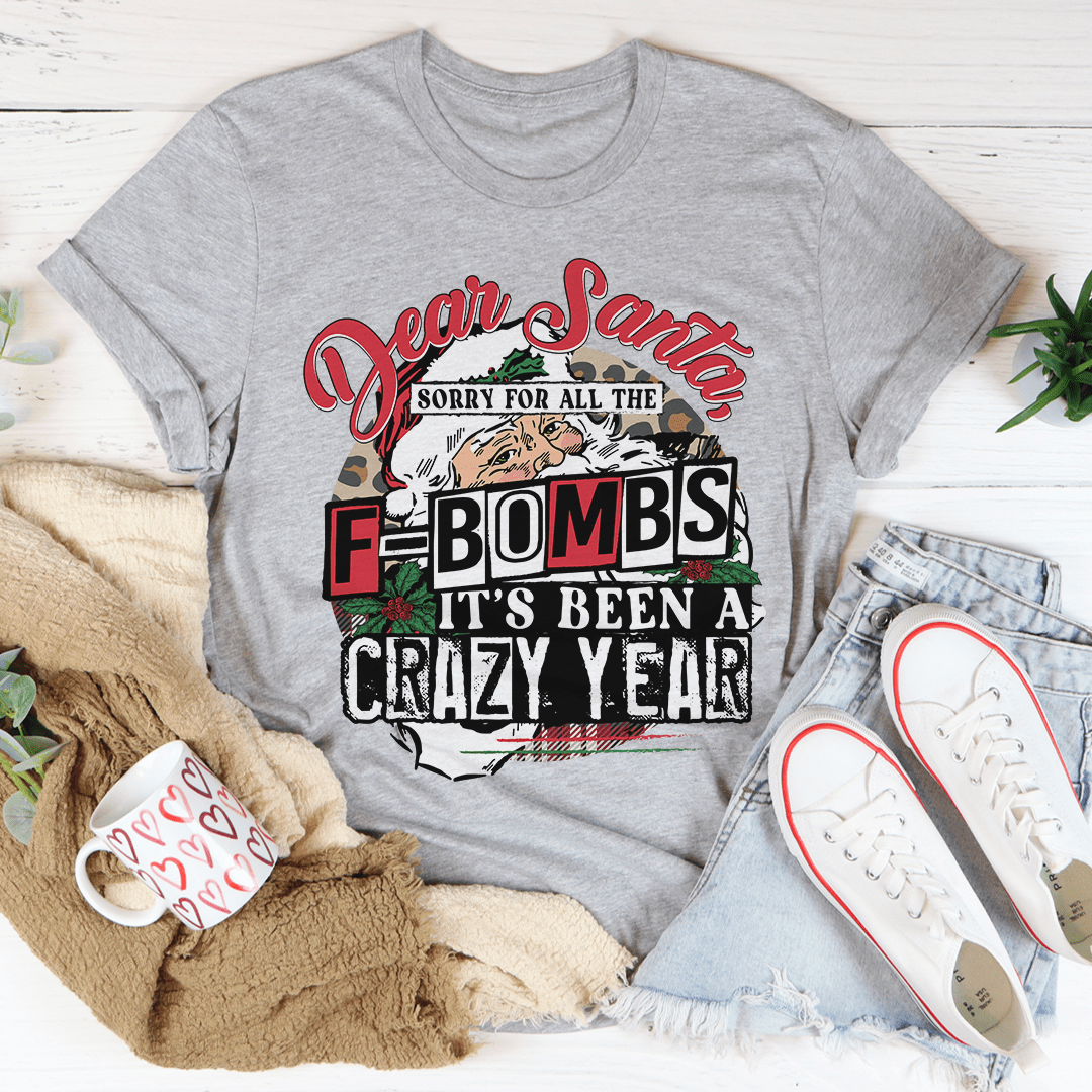 Dear Santa Sorry For All The F-Bombs Tee shopmerchmallow Dear Santa Sorry For All The F-Bombs Tee