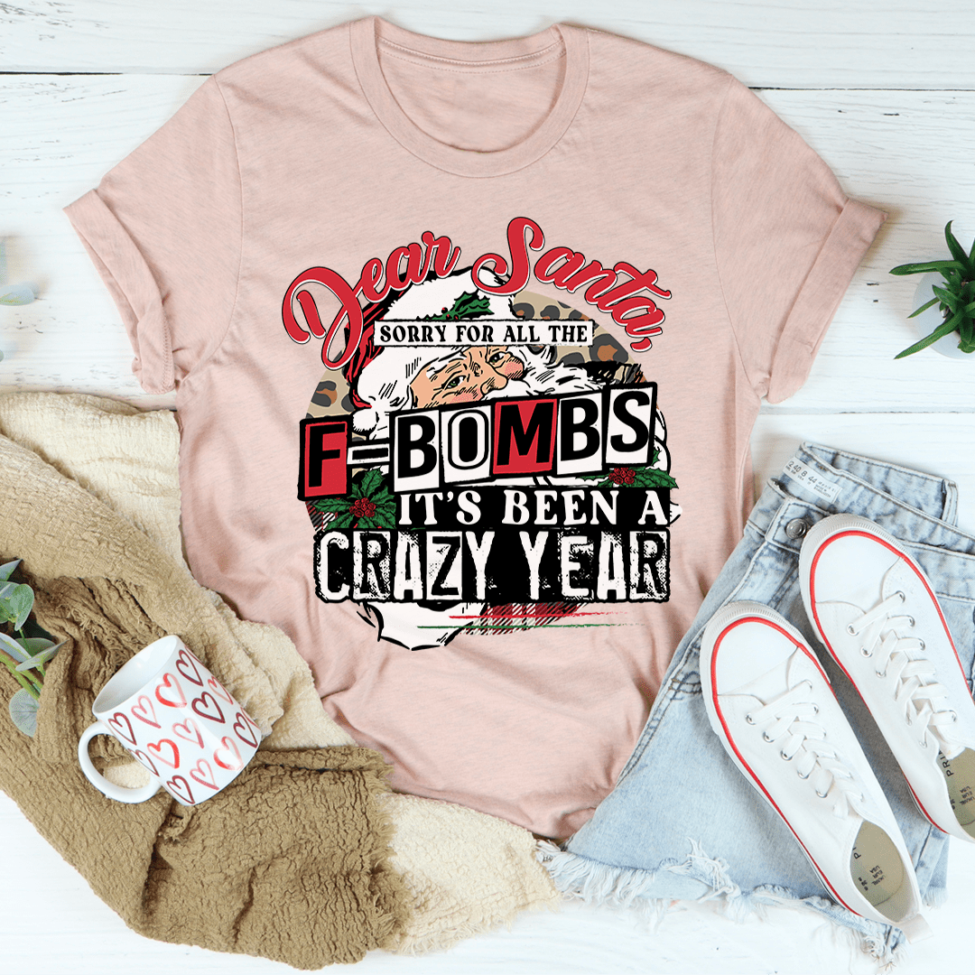 Dear Santa Sorry For All The F-Bombs Tee shopmerchmallow Dear Santa Sorry For All The F-Bombs Tee