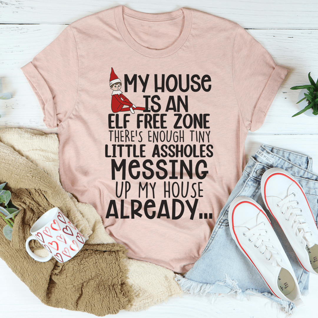 Elf Free Zone Tee shopmerchmallow Elf Free Zone Tee