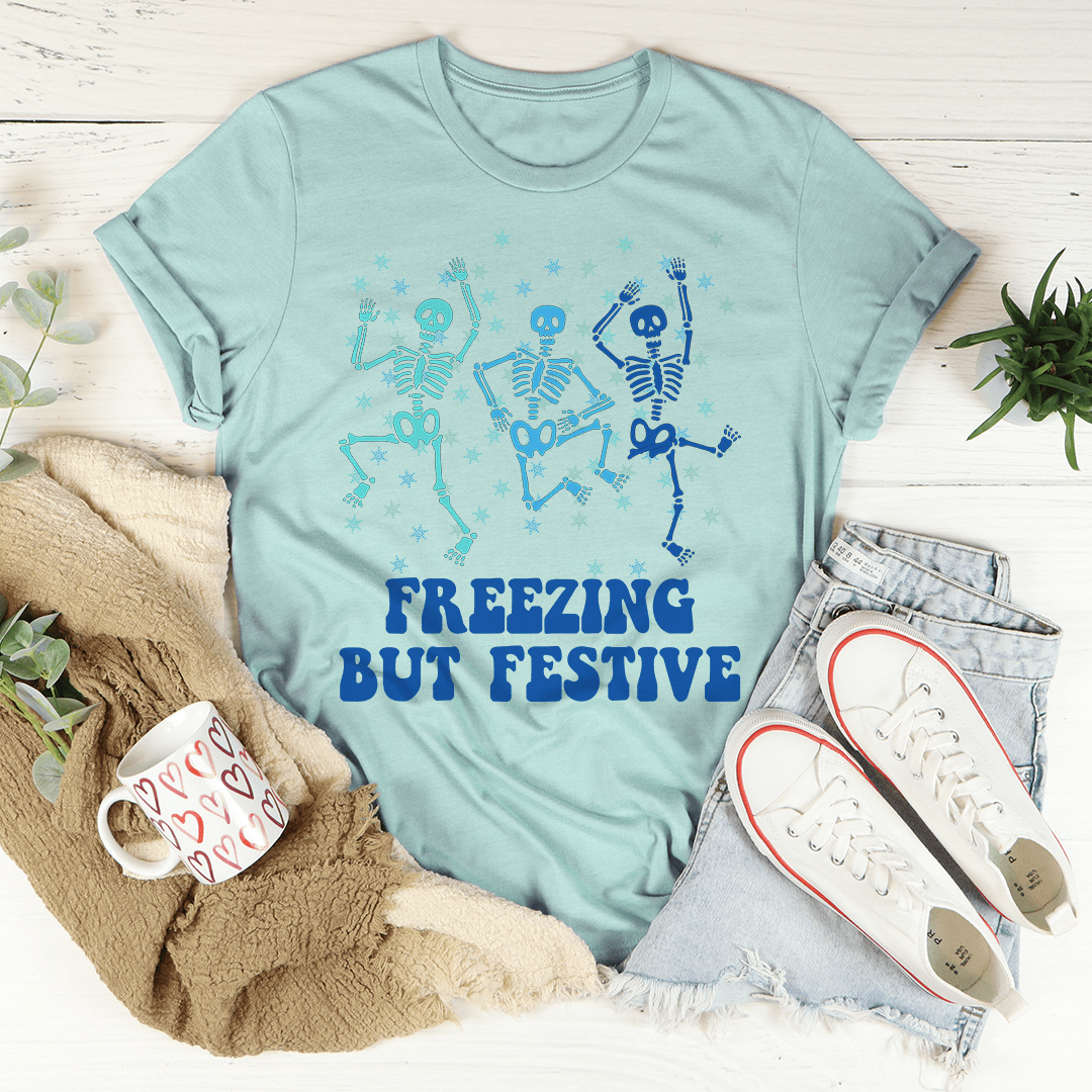 Freezing But Festive Tee shopmerchmallow Freezing But Festive Tee