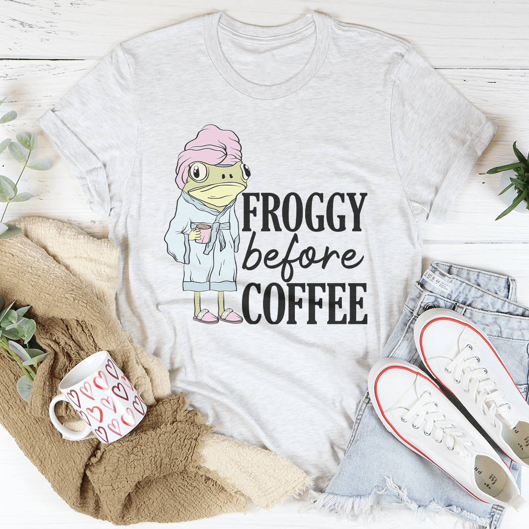 Froggy Before Coffee Tee shopmerchmallow Froggy Before Coffee Tee