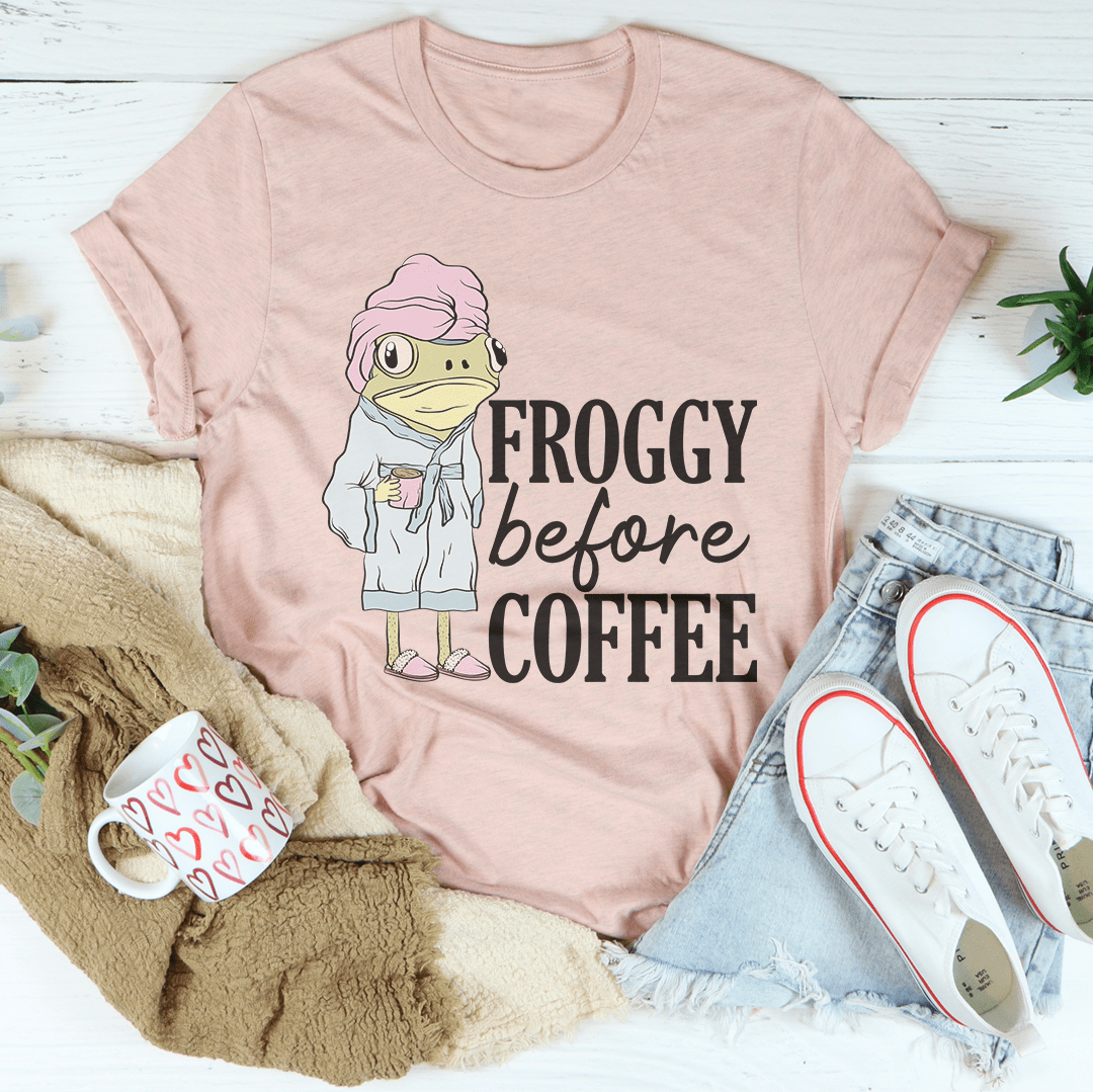 Froggy Before Coffee Tee shopmerchmallow Froggy Before Coffee Tee