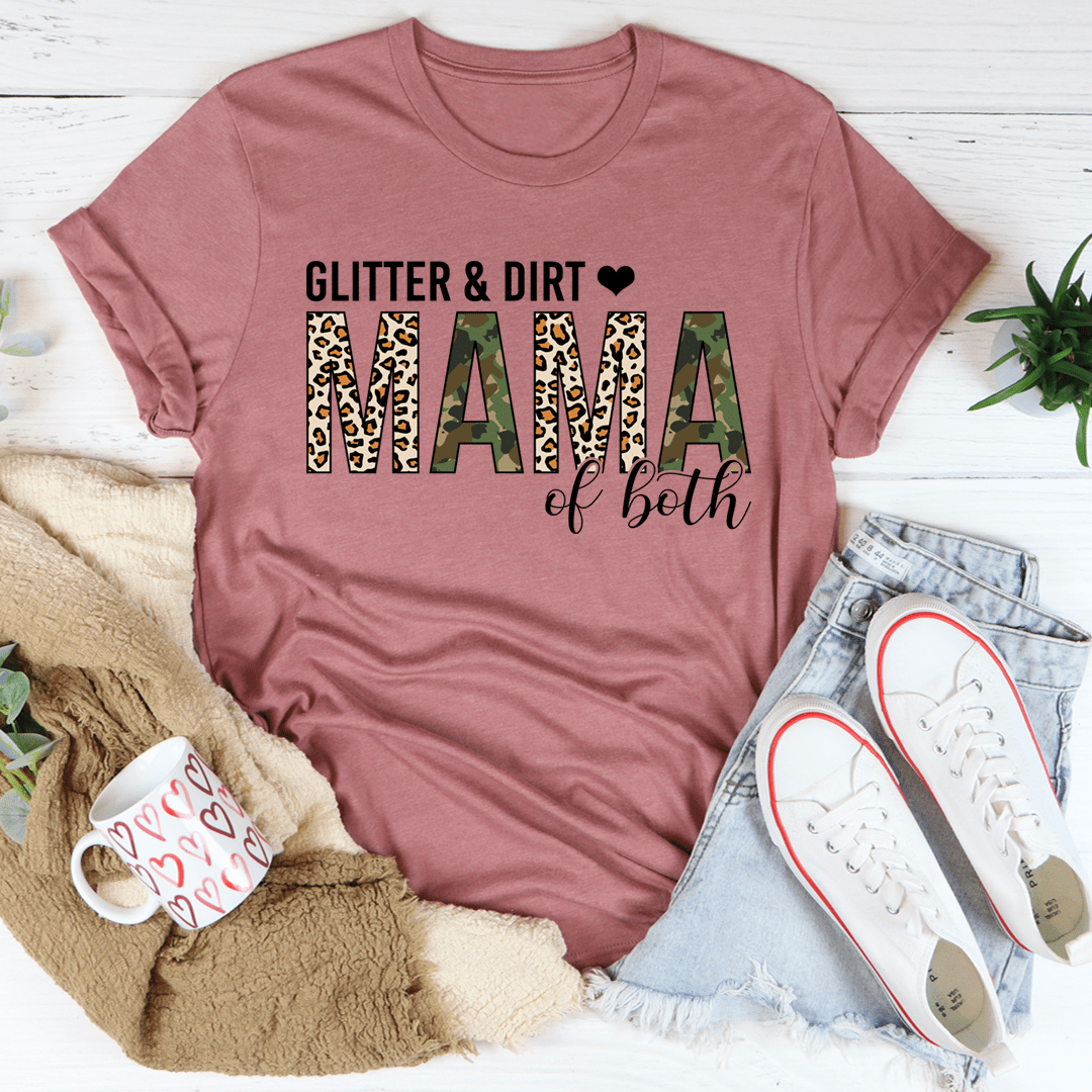 Glitter & Dirt Mama of Both Tee shopmerchmallow Glitter & Dirt Mama of Both Tee