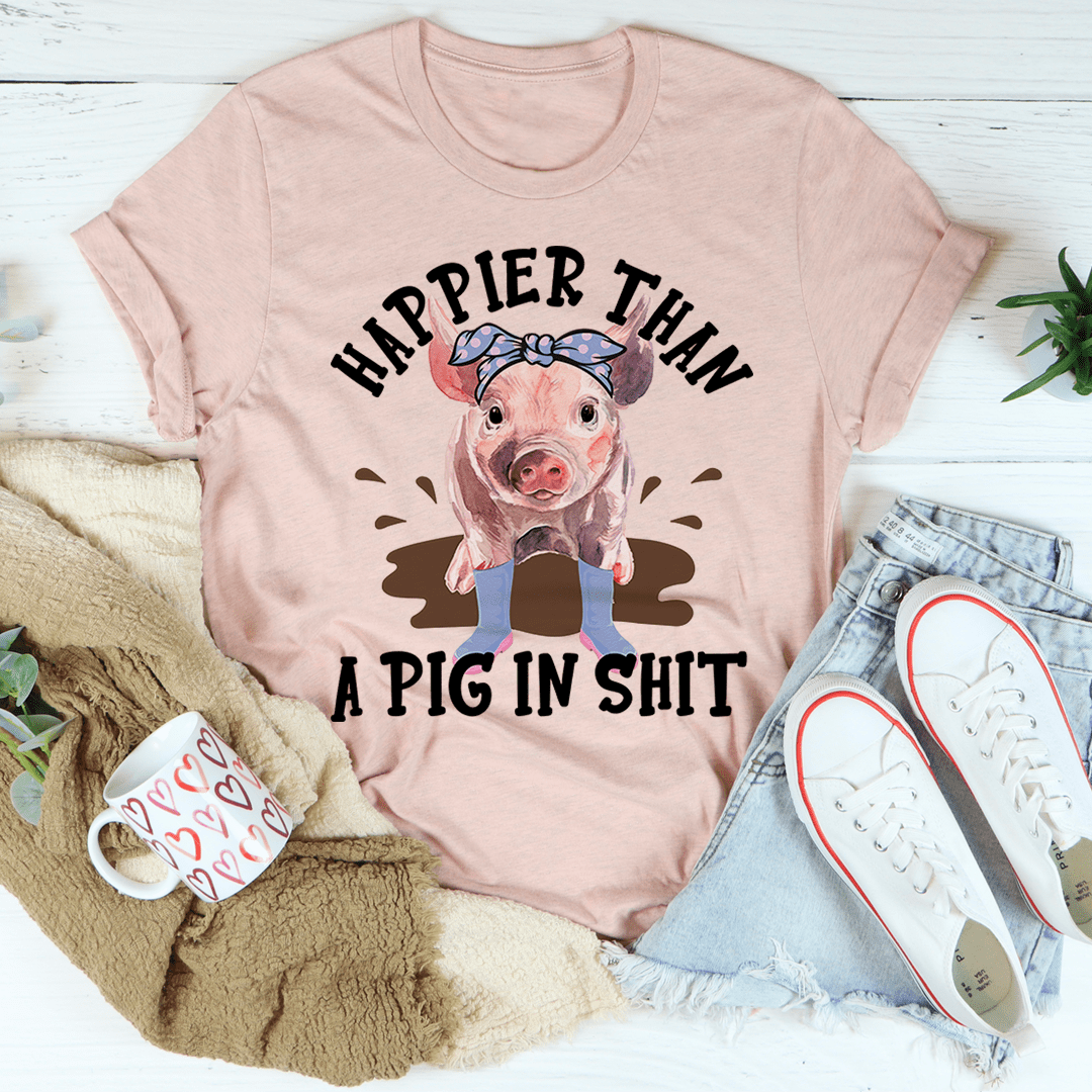 Happier Than A Pig Tee shopmerchmallow Happier Than A Pig Tee