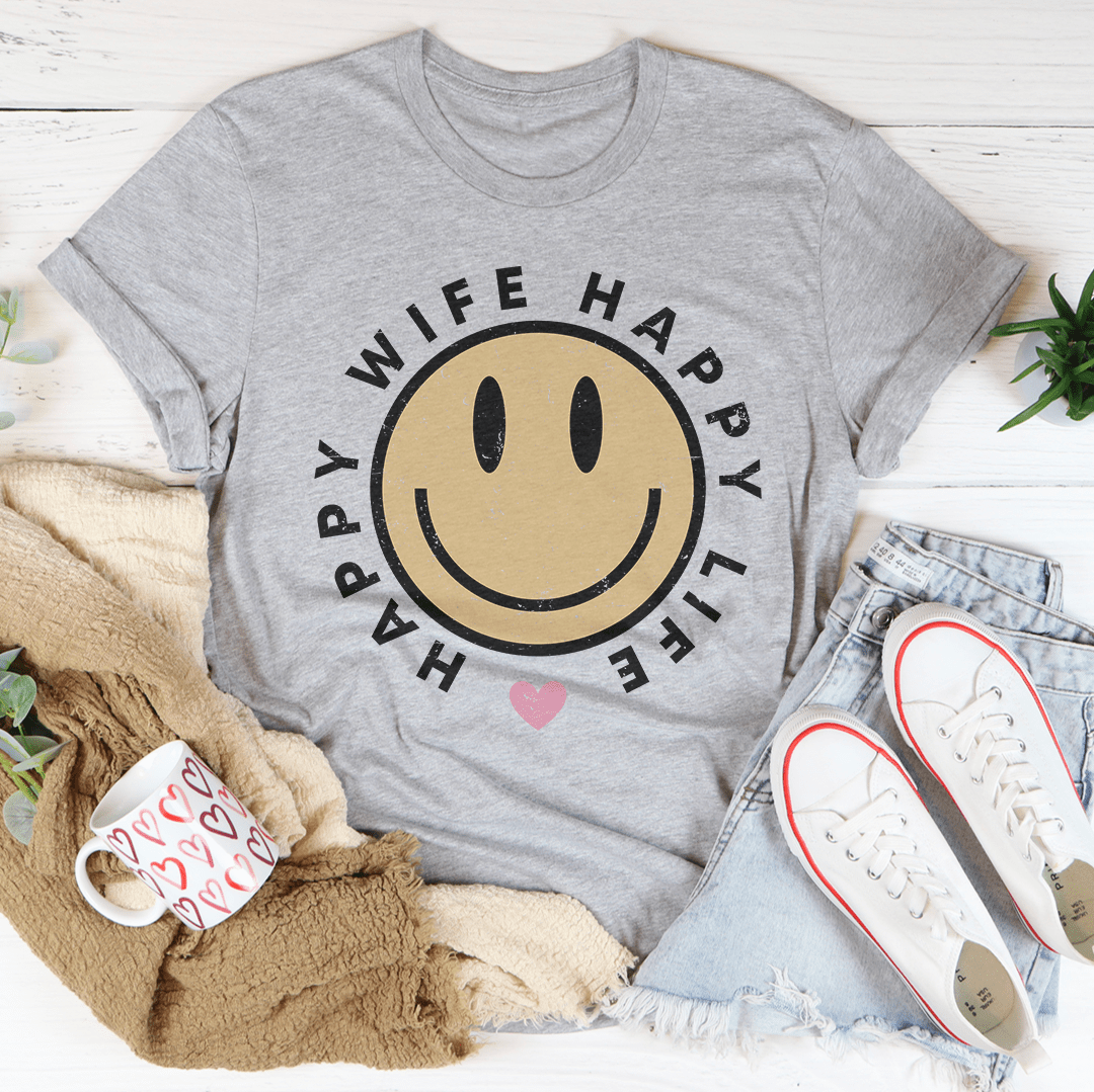 Happy Wife Happy Life Tee shopmerchmallow Happy Wife Happy Life Tee