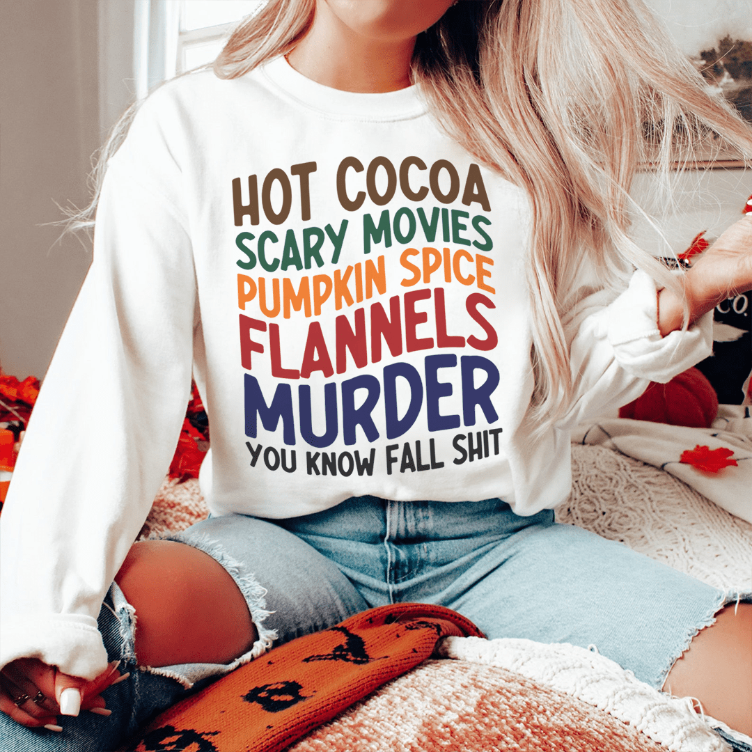Hot Cocoa Scary Movies Pumpkin Spice Flannels shopmerchmallow Hot Cocoa Scary Movies Pumpkin Spice Flannels