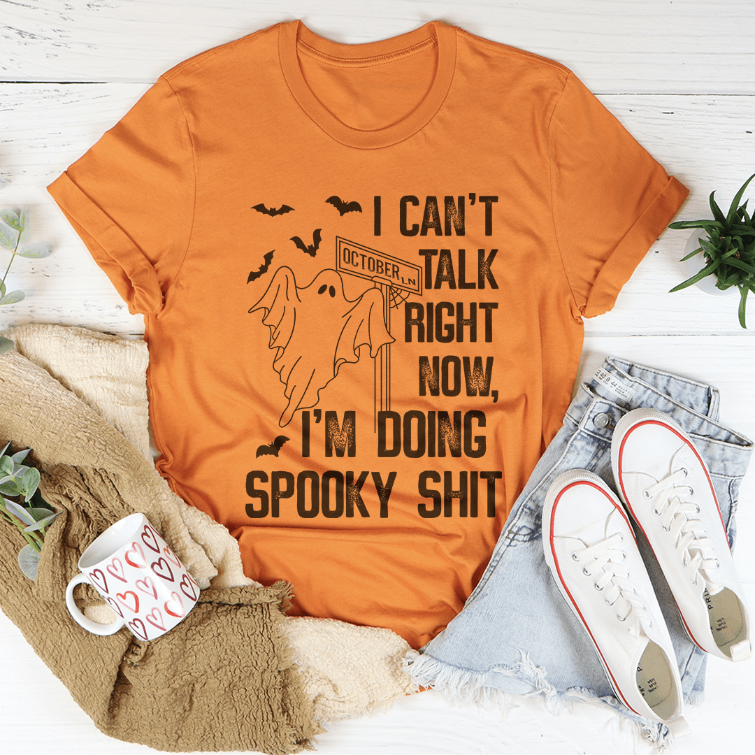 I Can't Talk Right Now Spooky Tee shopmerchmallow I Can't Talk Right Now Spooky Tee