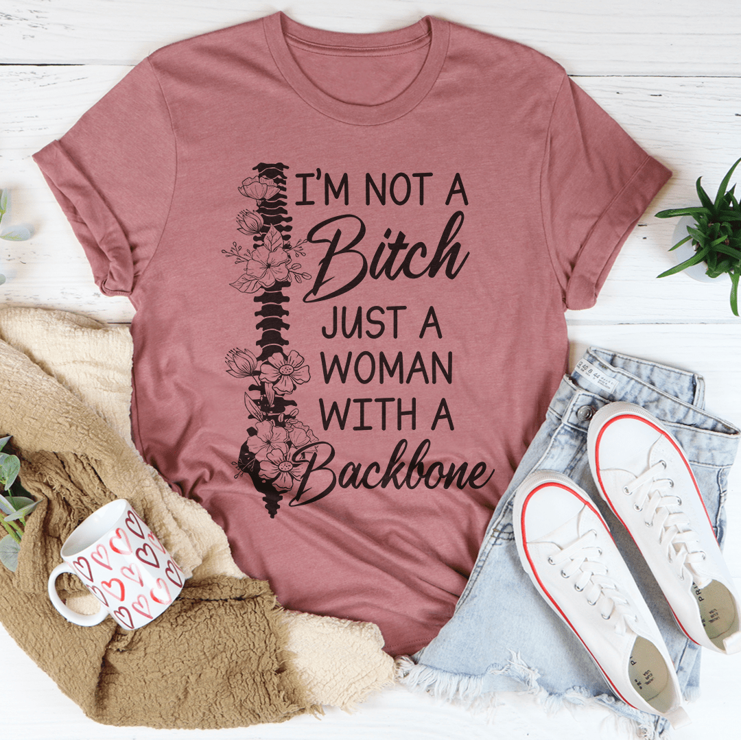 I'm A Woman With A Backbone Tee shopmerchmallow I'm A Woman With A Backbone Tee