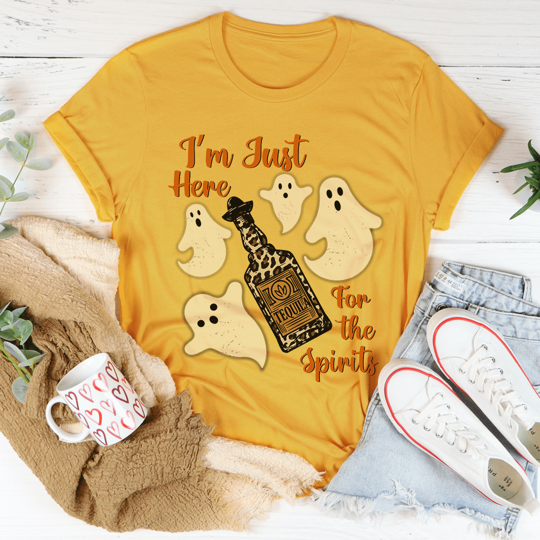 I'm Just Here For The Spirits Tequila Tee shopmerchmallow I'm Just Here For The Spirits Tequila Tee
