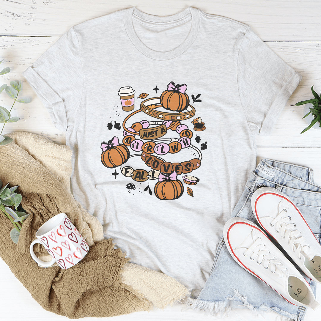 Just A Girl Who Loves Fall Tee shopmerchmallow Just A Girl Who Loves Fall Tee