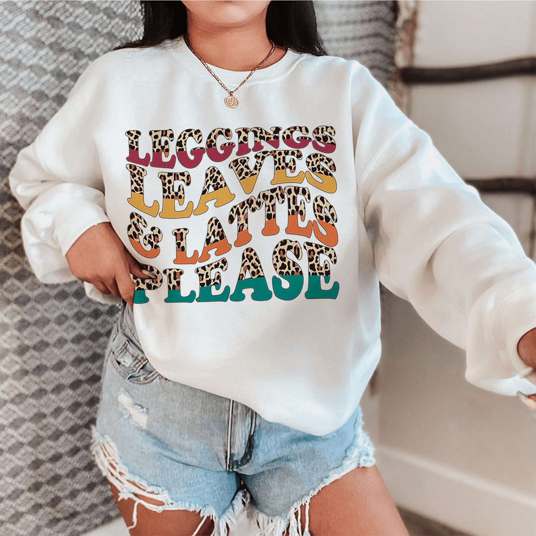Leggings Leaves & Lattes Please shopmerchmallow Leggings Leaves & Lattes Please