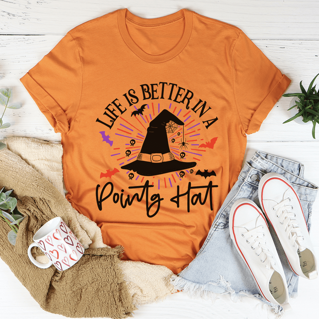Life Is Better In A Pointy Hat Tee shopmerchmallow Life Is Better In A Pointy Hat Tee