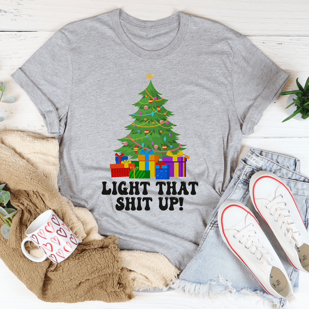 Light That Up Christmas Tree Tee shopmerchmallow Light That Up Christmas Tree Tee