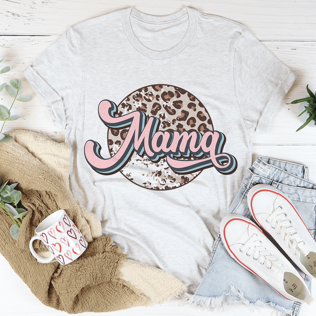 Mama Retro Leopard Tee shopmerchmallow Mama Retro Leopard Tee