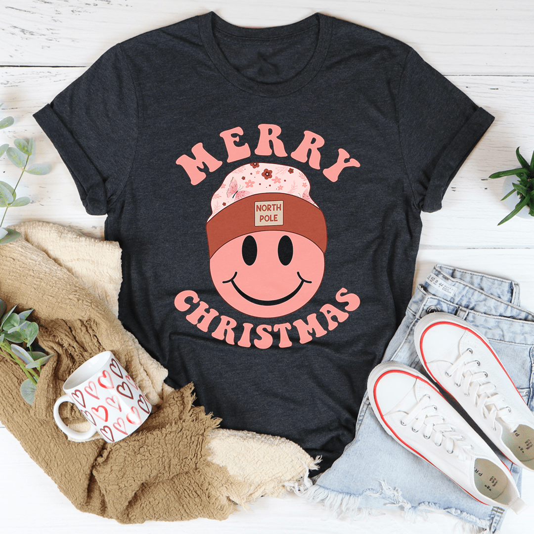 Merry Christmas Smiley Tee shopmerchmallow Merry Christmas Smiley Tee