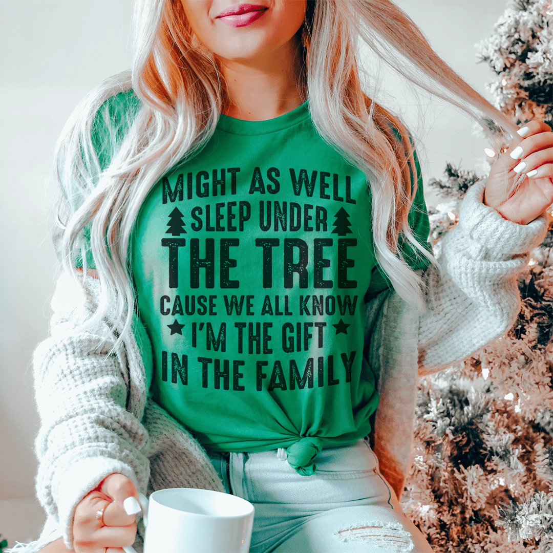 Might As Well Sleep Under The Tree Christmas Tee shopmerchmallow Might As Well Sleep Under The Tree Christmas Tee