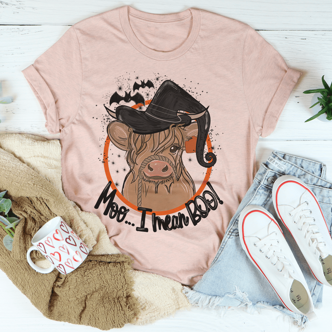 Moo I Mean Boo Cow Tee shopmerchmallow Moo I Mean Boo Cow Tee
