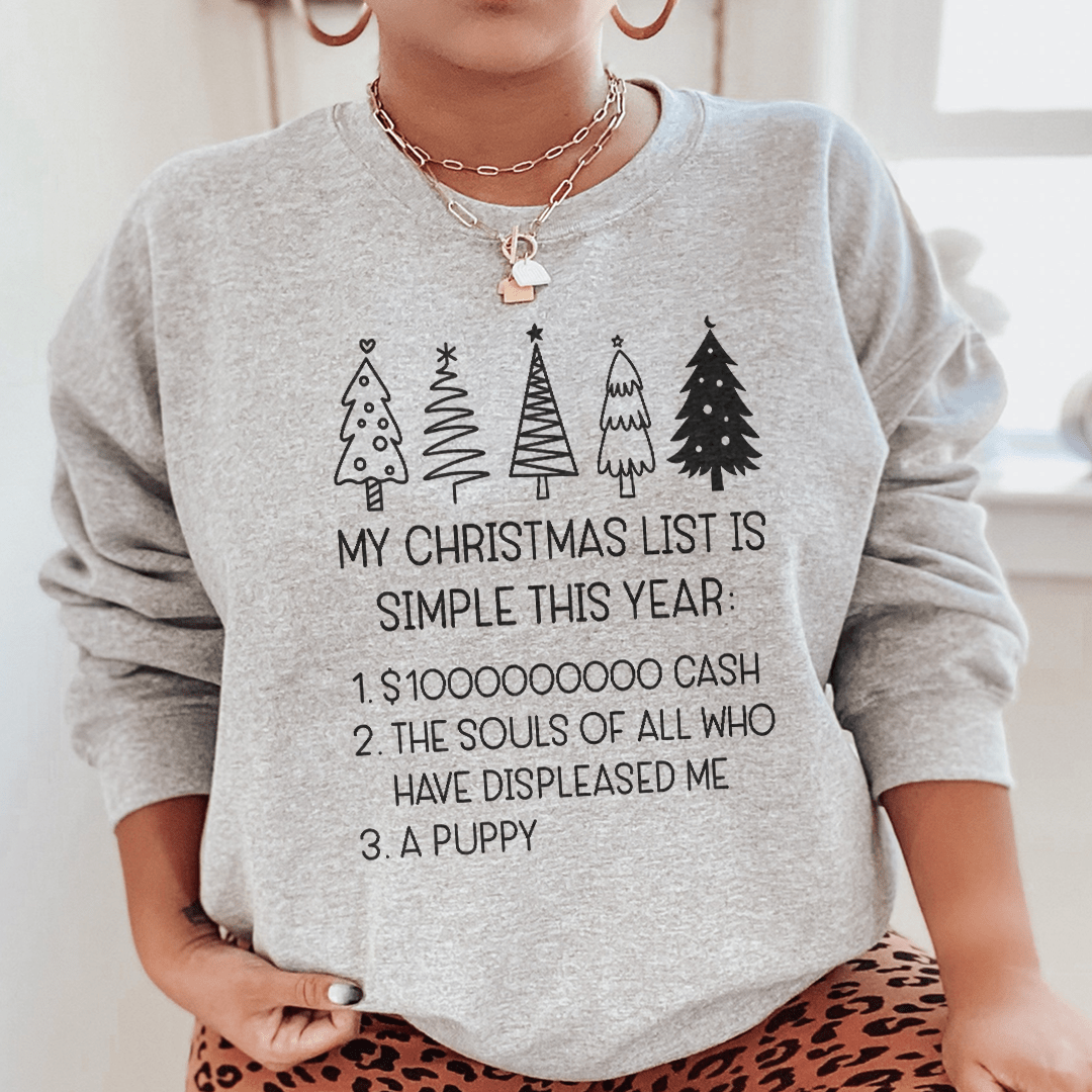 My Christmas List Is Simple This Year shopmerchmallow My Christmas List Is Simple This Year