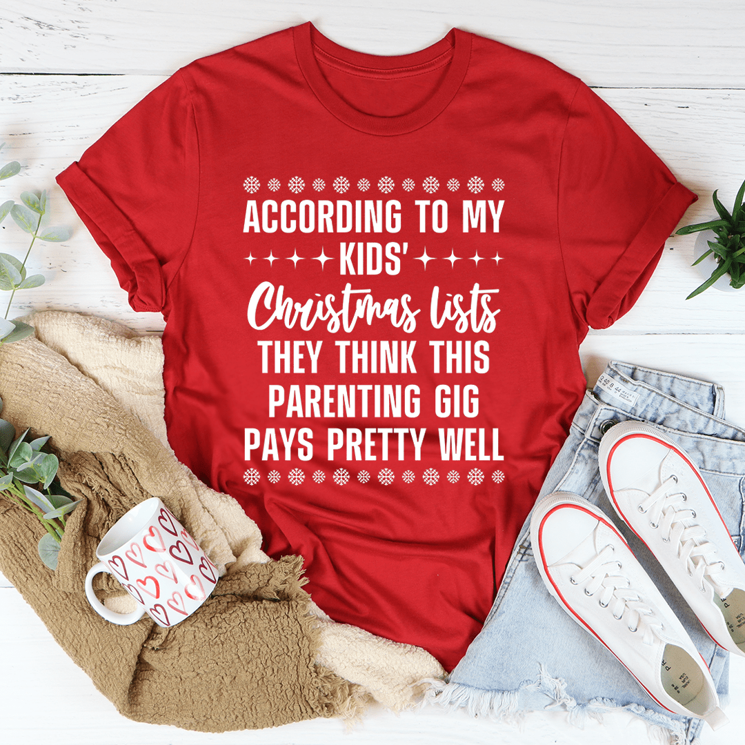 My Kids' Christmas Lists Tee shopmerchmallow My Kids' Christmas Lists Tee