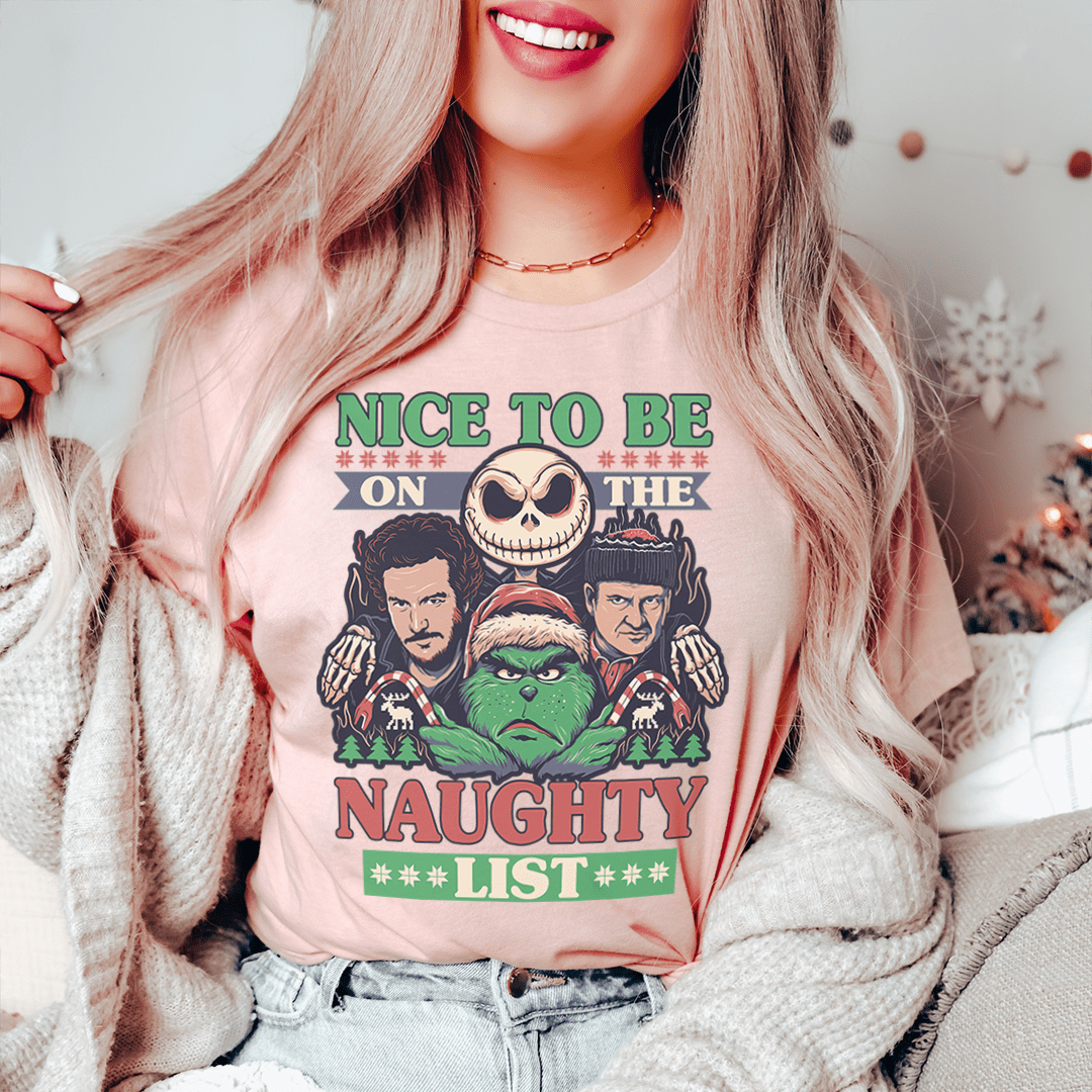 Nice To Be On The Naughty List Tee shopmerchmallow Nice To Be On The Naughty List Tee