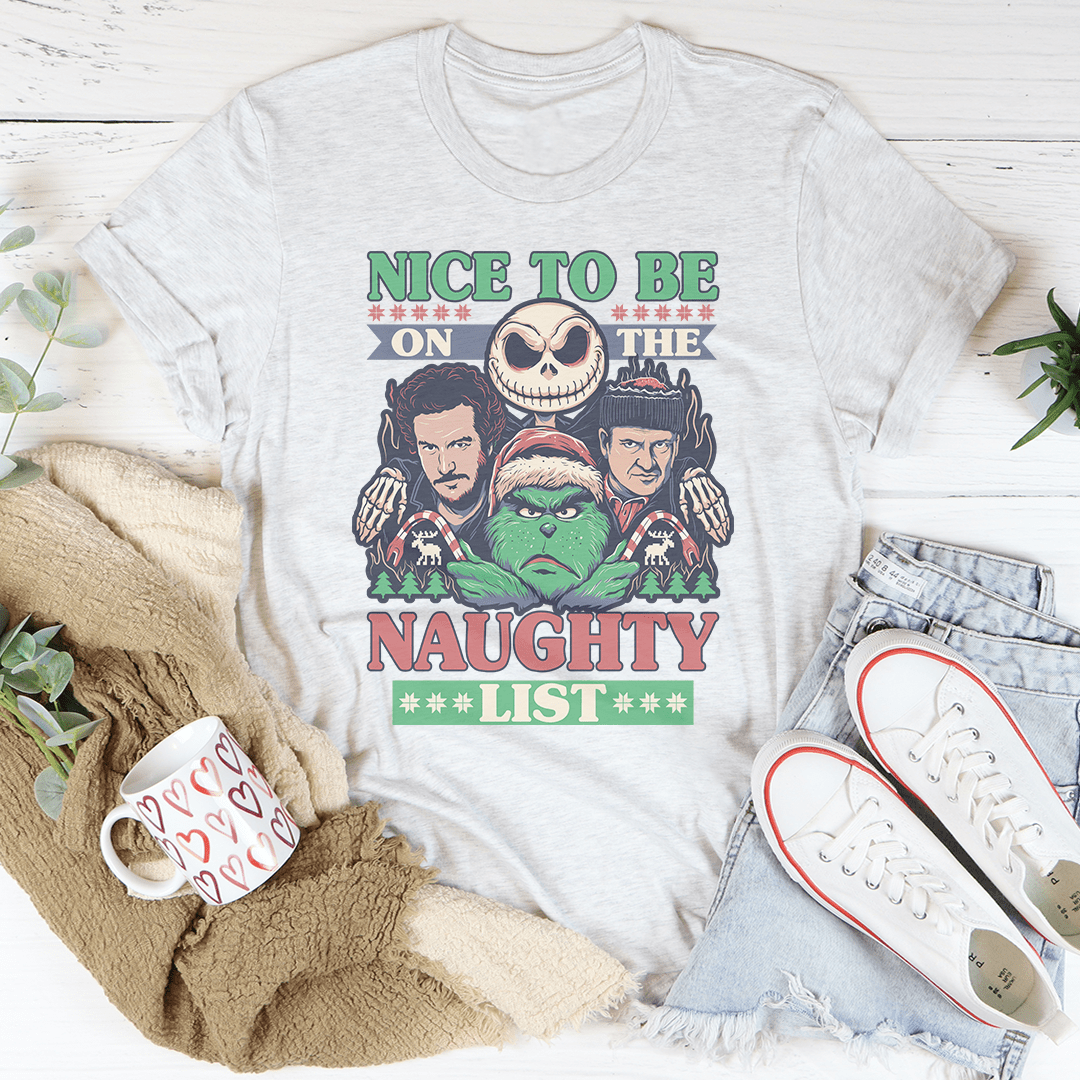 Nice To Be On The Naughty List Tee shopmerchmallow Nice To Be On The Naughty List Tee