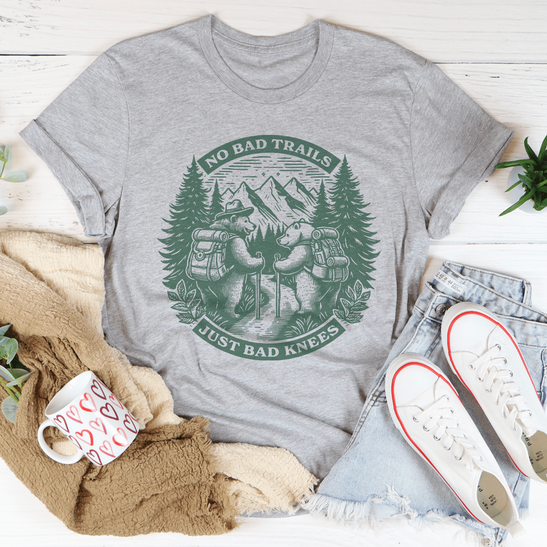 No Bad Trails Just Bad Knees Tee shopmerchmallow No Bad Trails Just Bad Knees Tee