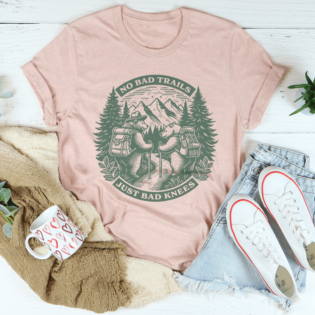 No Bad Trails Just Bad Knees Tee shopmerchmallow No Bad Trails Just Bad Knees Tee