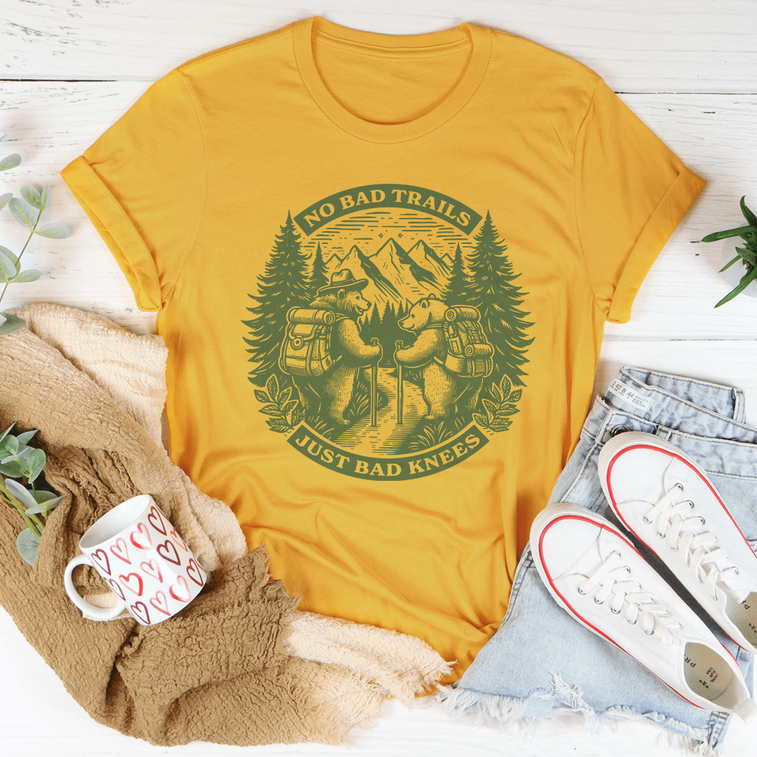 No Bad Trails Just Bad Knees Tee shopmerchmallow No Bad Trails Just Bad Knees Tee