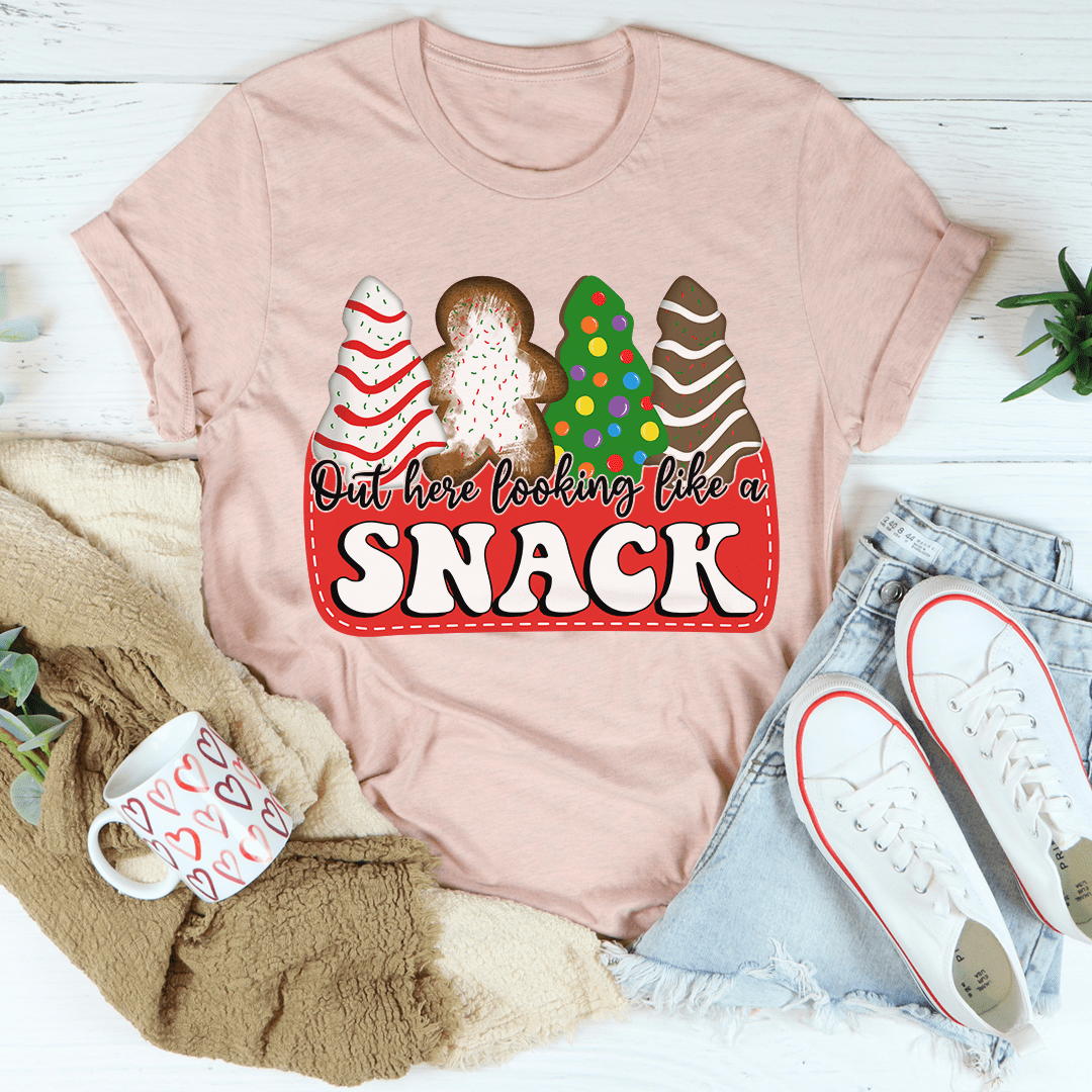 Out Here Looking Like A Snack Christmas Tee shopmerchmallow Out Here Looking Like A Snack Christmas Tee