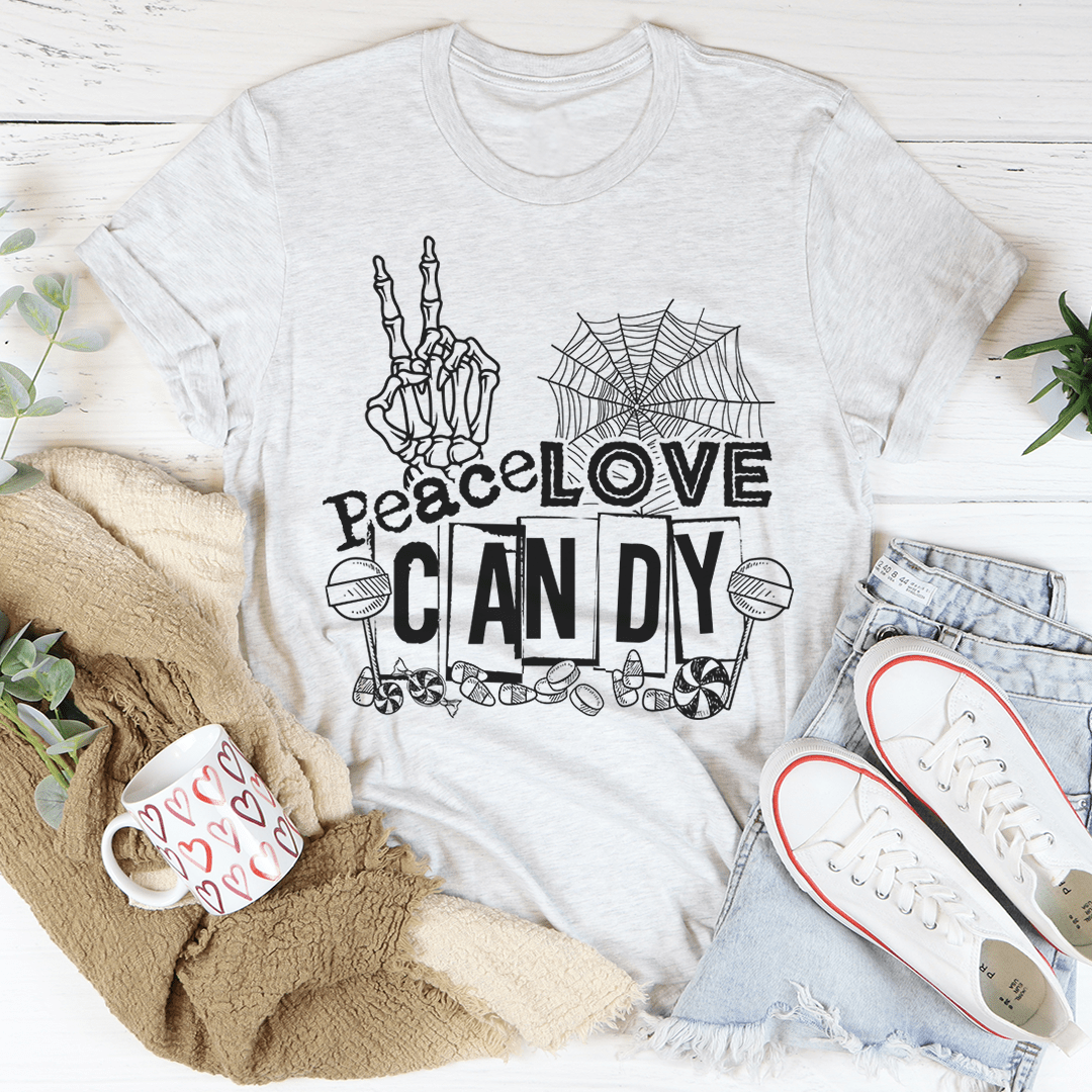 Peace Love Candy Tee shopmerchmallow Peace Love Candy Tee