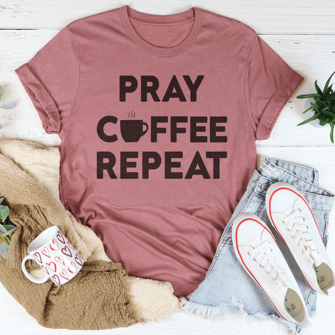 Pray Coffee Repeat Tee shopmerchmallow Pray Coffee Repeat Tee