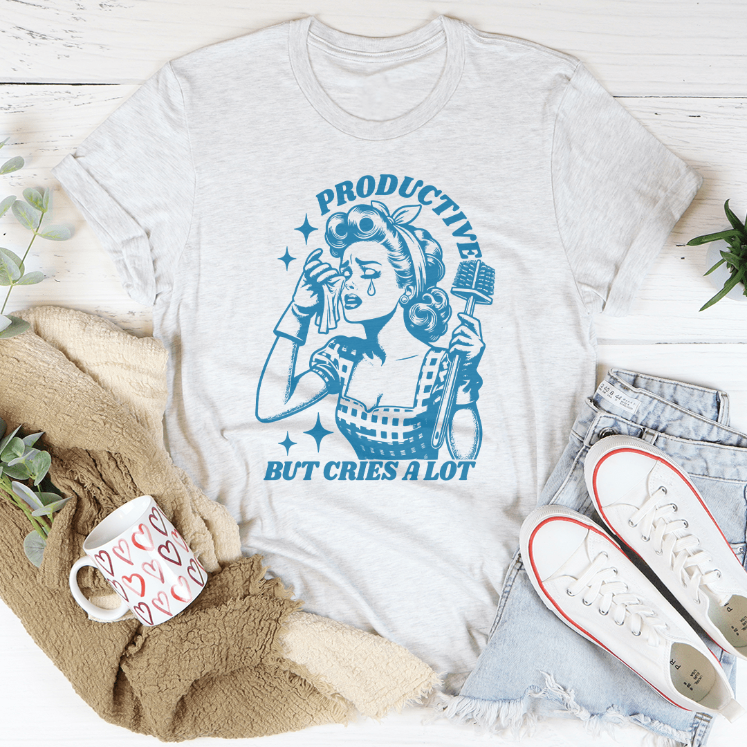 Productive But Cries A Lot Tee shopmerchmallow Productive But Cries A Lot Tee
