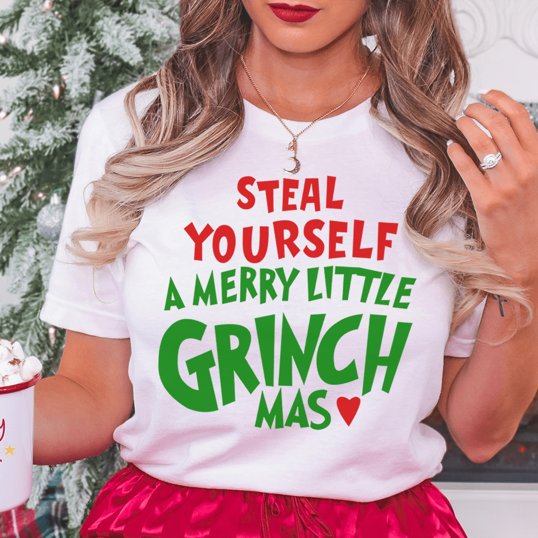 Steal Yourself A Merry Little Grinchmas Tee shopmerchmallow Steal Yourself A Merry Little Grinchmas Tee
