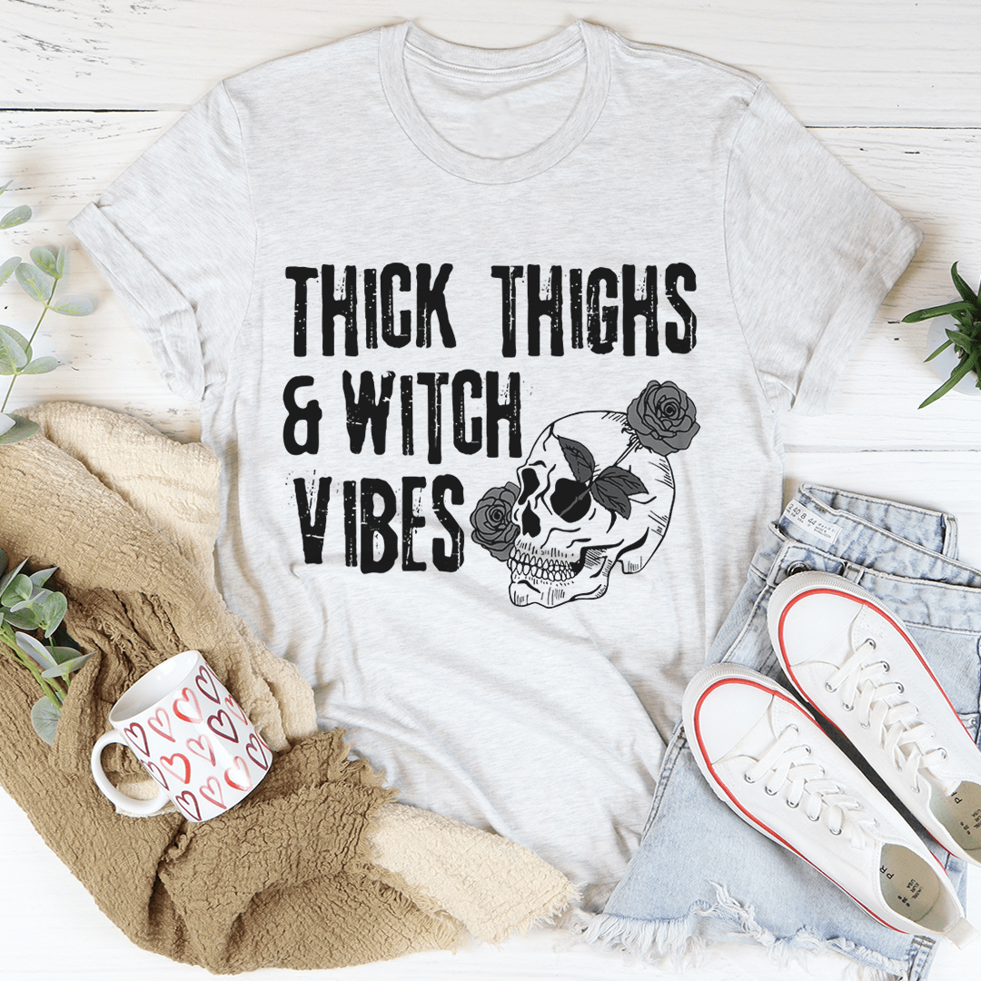 Thick Thighs & Witch Vibes Tee shopmerchmallow Thick Thighs & Witch Vibes Tee