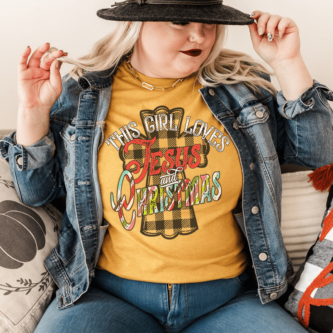 This Girl Loves Jesus & Christmas Tee shopmerchmallow This Girl Loves Jesus & Christmas Tee