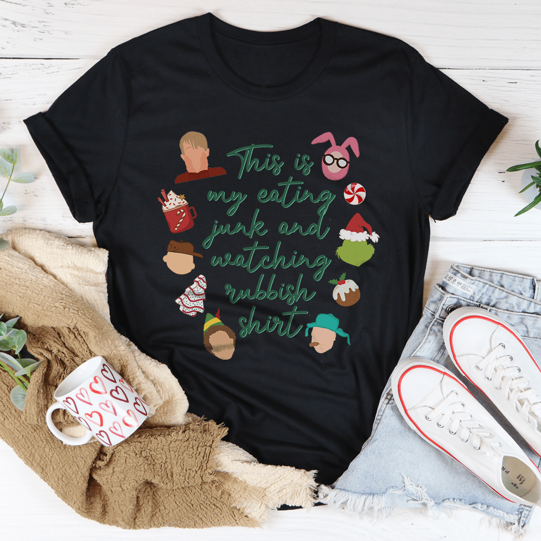 This Is My Eating Junk and Watching Rubbish Shirt Tee shopmerchmallow This Is My Eating Junk and Watching Rubbish Shirt Tee