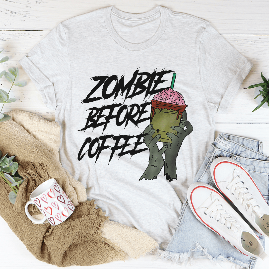 Zombie Before Coffee Tee shopmerchmallow Zombie Before Coffee Tee