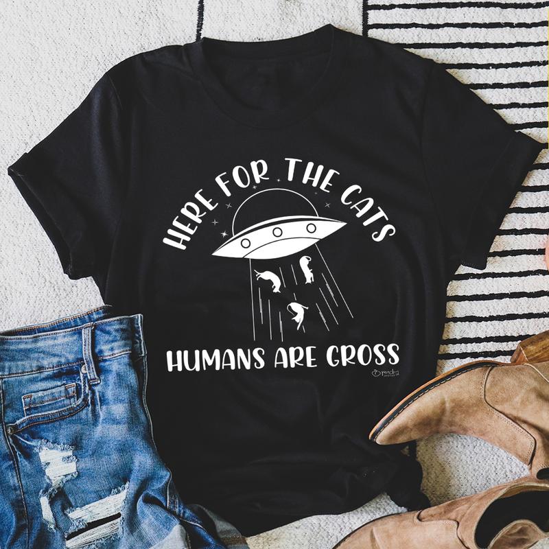 Here For The Cats T-Shirt shopmerchmallow Here For The Cats T-Shirt