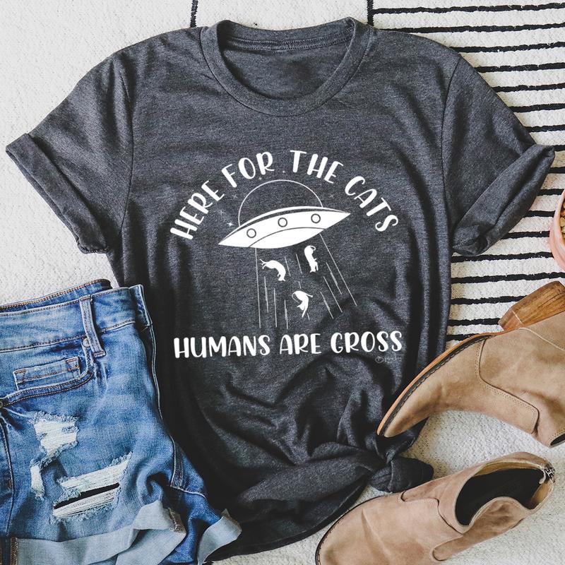 Here For The Cats T-Shirt shopmerchmallow Here For The Cats T-Shirt