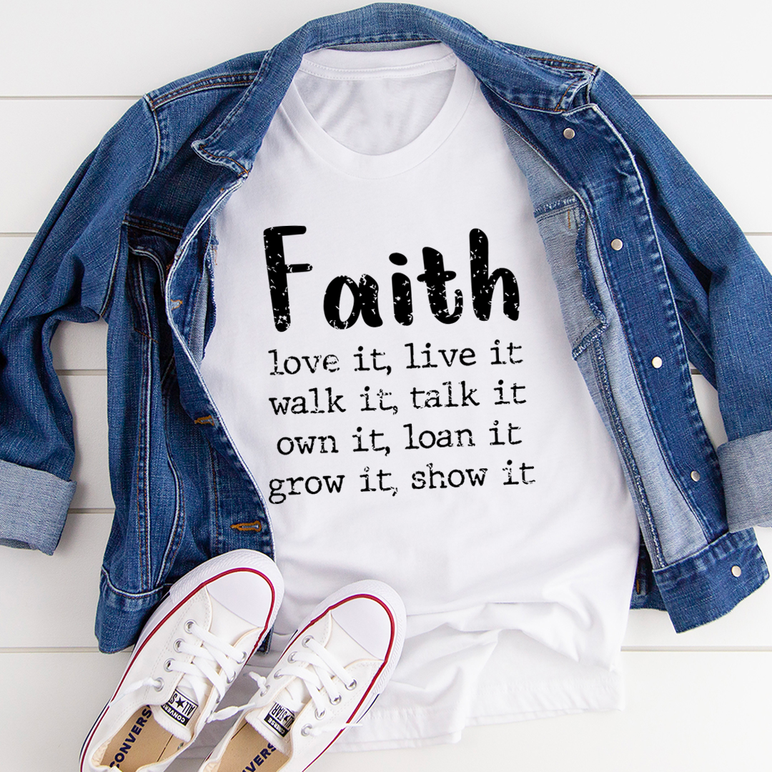 Faith Love It Live It T-Shirt shopmerchmallow Faith Love It Live It T-Shirt