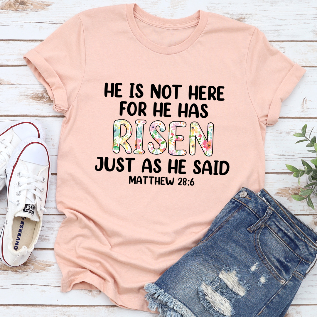 He Is Not Here For He Has Risen T-Shirt shopmerchmallow He Is Not Here For He Has Risen T-Shirt