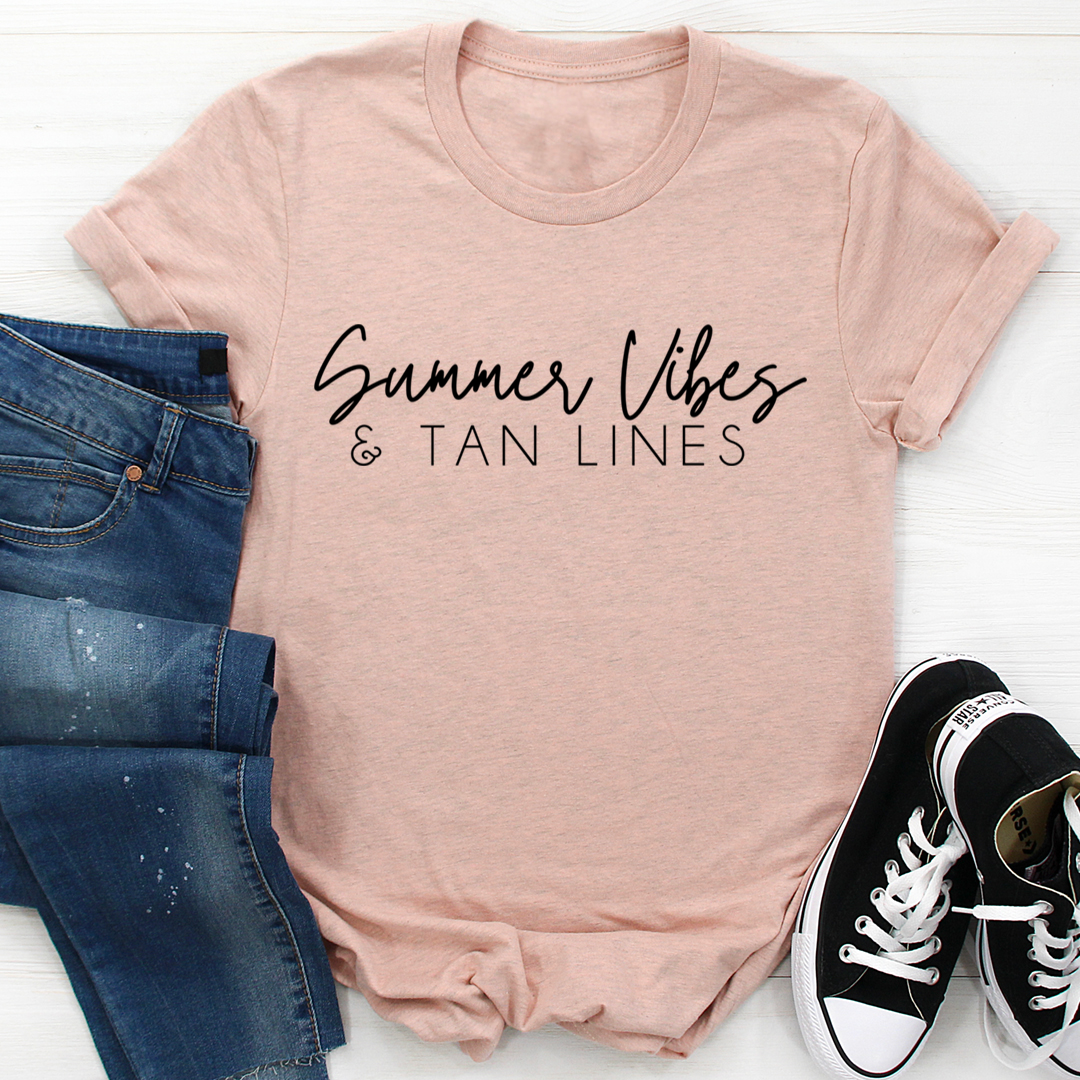 Summer Vibes & Tan Lines T-Shirt shopmerchmallow Summer Vibes & Tan Lines T-Shirt