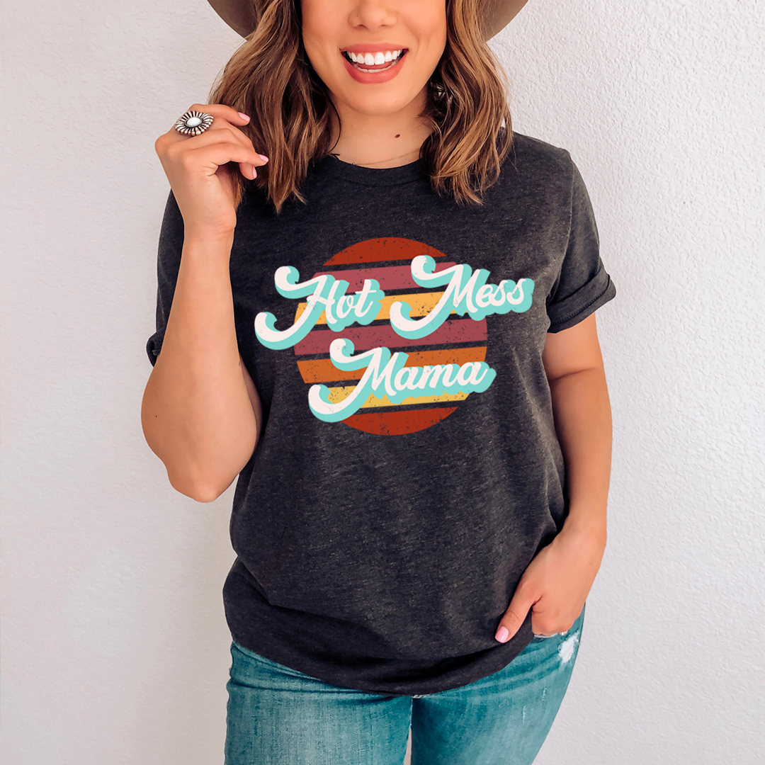 Retro Hot Mess Mama T-Shirt shopmerchmallow Retro Hot Mess Mama T-Shirt