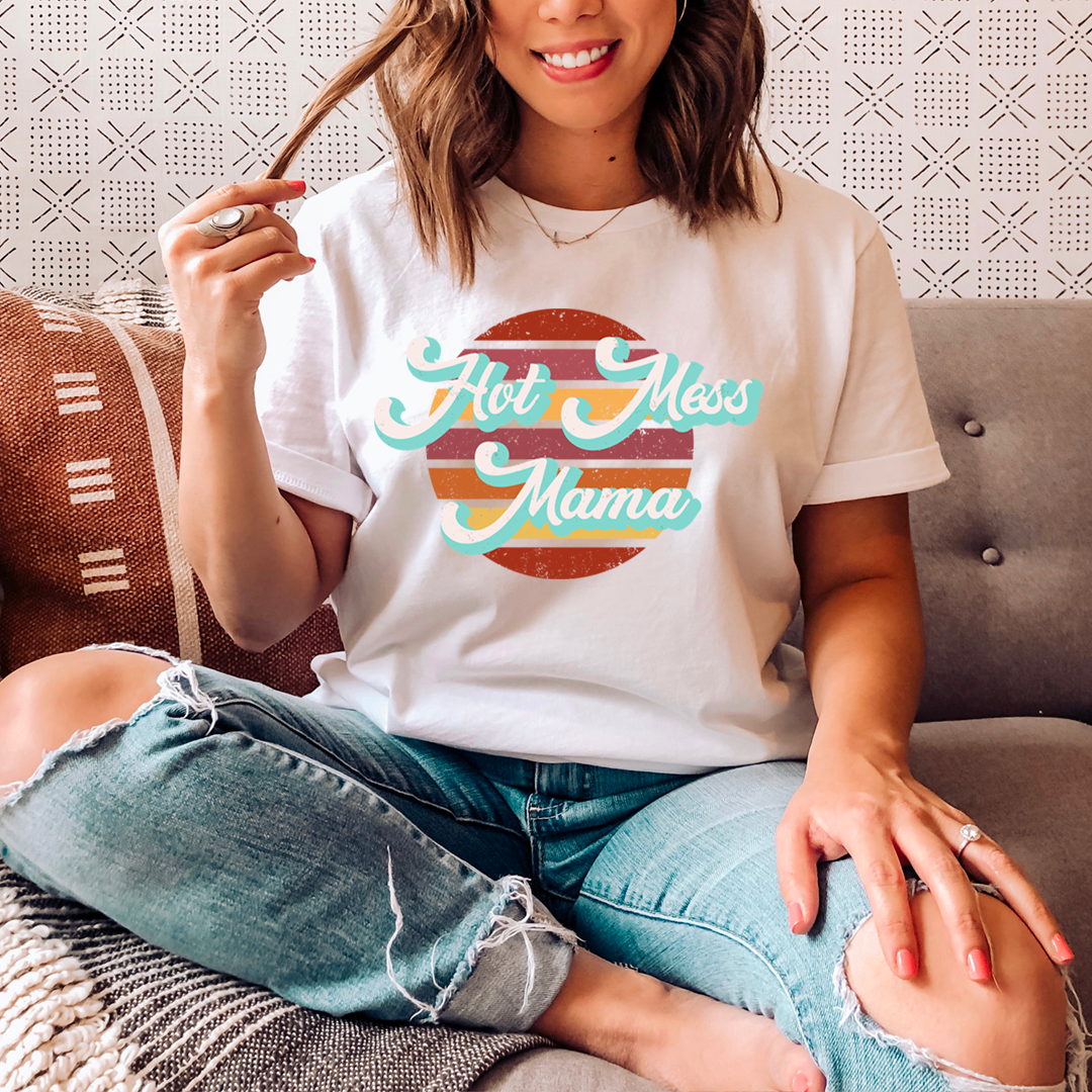 Retro Hot Mess Mama T-Shirt shopmerchmallow Retro Hot Mess Mama T-Shirt